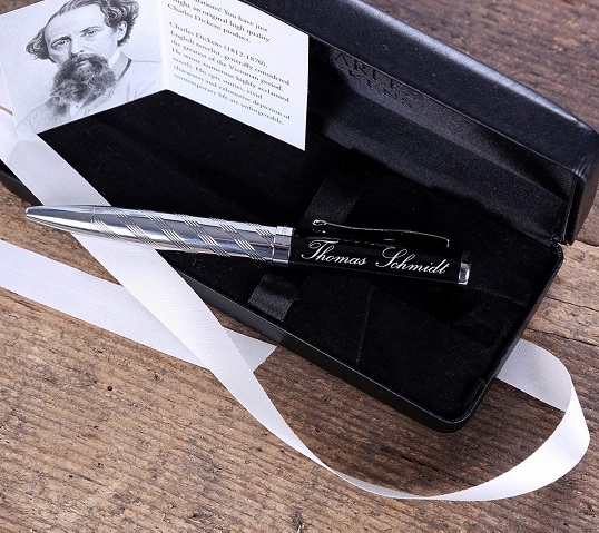 Charles Dickens Metall Kugelschreiber Battle inklusive Gravur